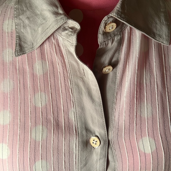 Tory Burch Misty Silk Blouse Ivory Combo Size 0 XS - Picture 15 of 15